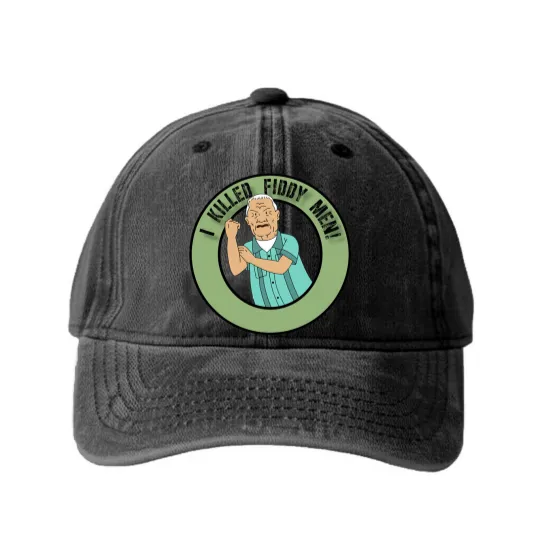 Discover Cotton Hill Battle Cry - King Of The Hill - Washed Denim Baseball Caps