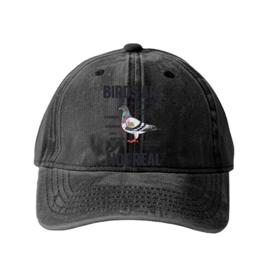 Discover Birds Are Not Real Washed Denim Baseball Caps