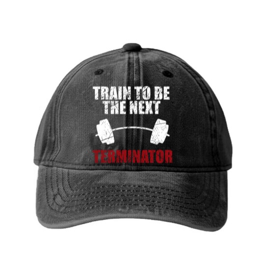 Discover Train Terminator Washed Denim Baseball Caps Gift Washed Denim Baseball Caps
