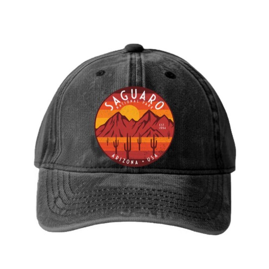 Discover Saguaro National Park - Saguaro National Park - Washed Denim Baseball Caps
