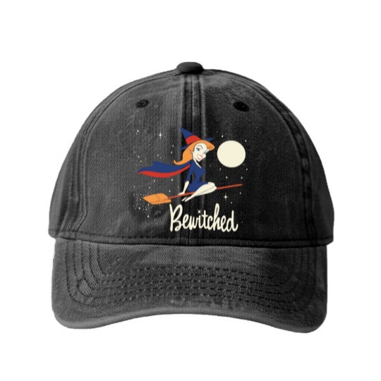 Discover bewitched vintage witchcraft Washed Denim Baseball Caps