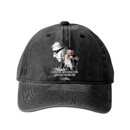 Discover Linkin Park Legend Never Die Washed Denim Baseball Caps
