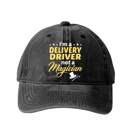 Discover Delivery Driver Washed Denim Baseball Caps