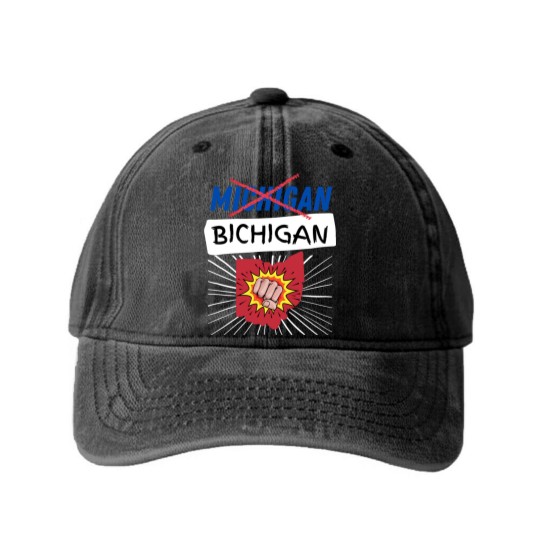 Discover Michigan Bichigan - Ohio State Football - Washed Denim Baseball Caps