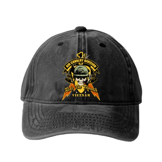 Discover 1St Air Cavalry Division Washed Denim Baseball Caps