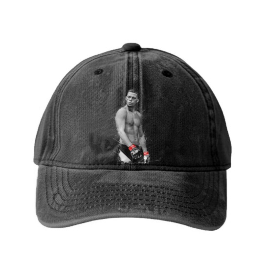 Discover Nate Diaz - Nate Diaz - Washed Denim Baseball Caps