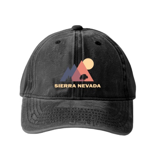 Discover sierra nevada mountains Washed Denim Baseball Caps