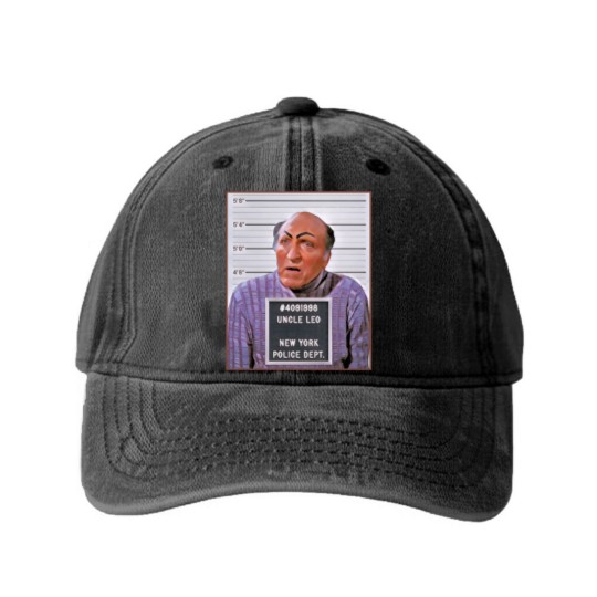 Discover Uncle Leo Mugshot - Seinfeld - Washed Denim Baseball Caps