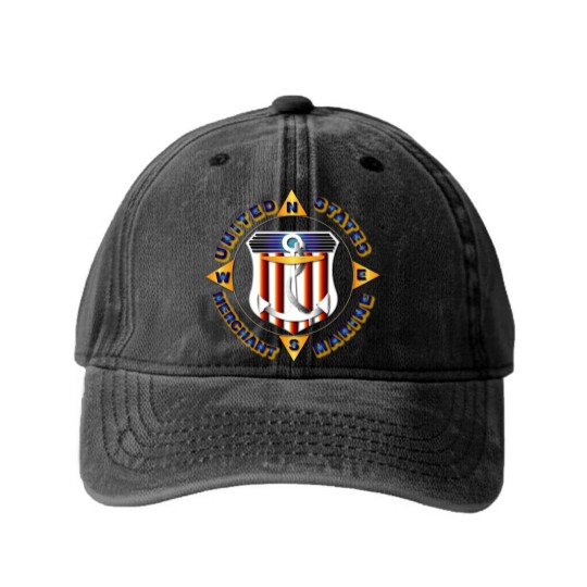 Discover Emblem - US Merchant Marine Washed Denim Baseball Caps