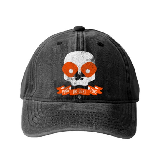 Discover Ping Pong or Die! - Ping Pong - Washed Denim Baseball Caps