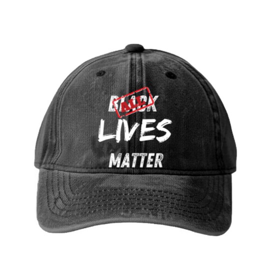 Discover All Lives Matter Washed Denim Baseball Caps