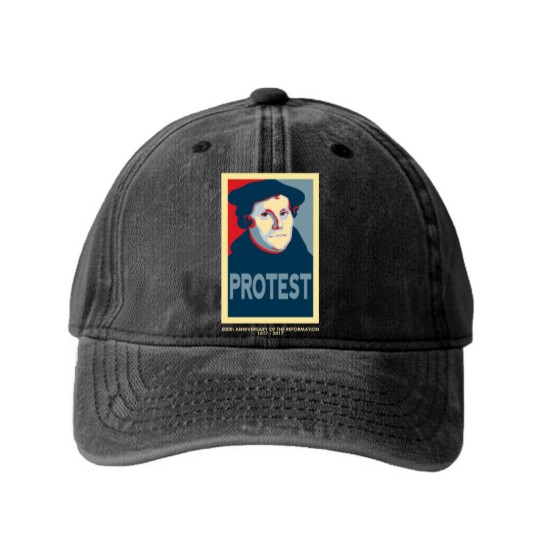 Discover Luther REFORM (with 500th anniversary tag) - Martin Luther - Washed Denim Baseball Caps