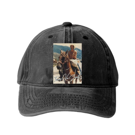 Discover Townes Van Zandt - Retro On Horse Fan Art - Townes Van Zandt - Washed Denim Baseball Caps