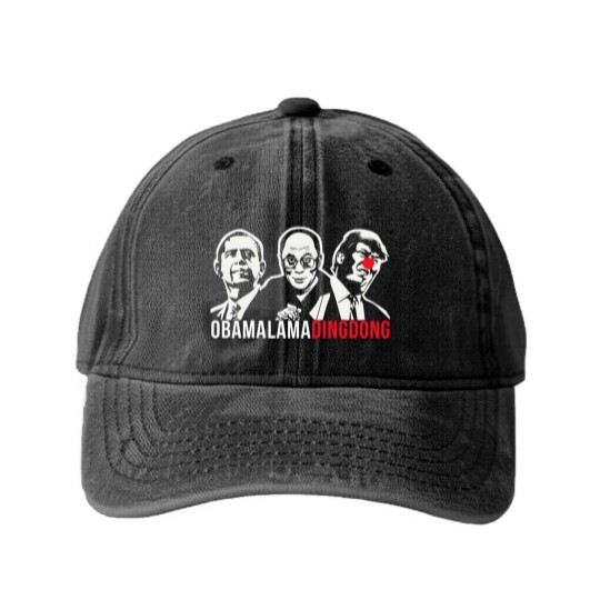 Discover Obama Lama Ding Dong Washed Denim Baseball Caps