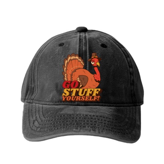 Discover Funny Thanksgiving Gifts - Thanksgiving - Washed Denim Baseball Caps