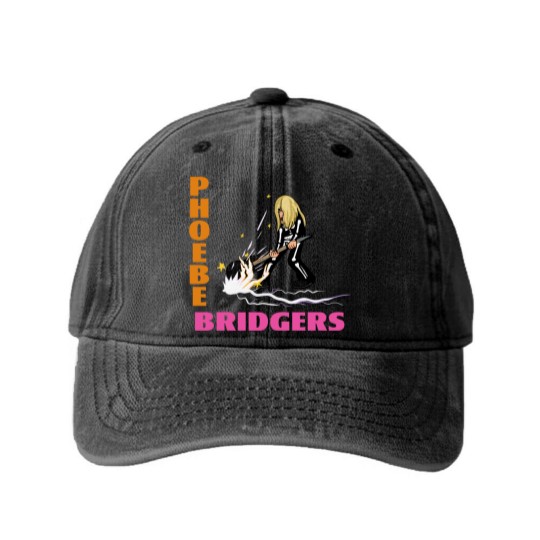 Discover Phoebe Bridgers Guitar Smash - Phoebe - Washed Denim Baseball Caps