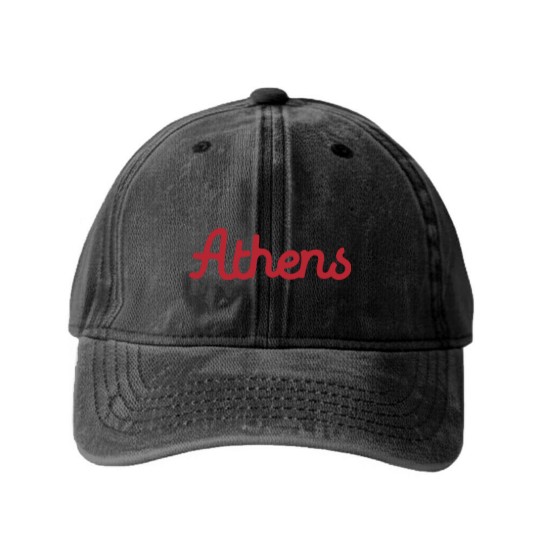 Discover Vintage Style Athens Washed Denim Baseball Caps | Athens, GA | Athens Georgia Washed Denim Baseball Caps