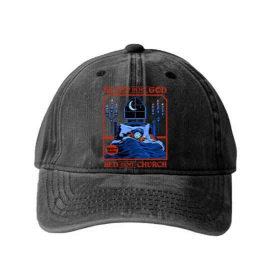 Discover Sleep is my God - Sleep - Washed Denim Baseball Caps