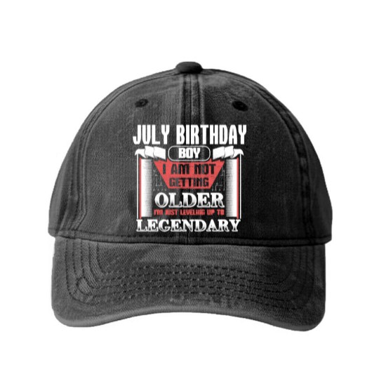 Discover July Birthday Kings Gift Idea Washed Denim Baseball Caps