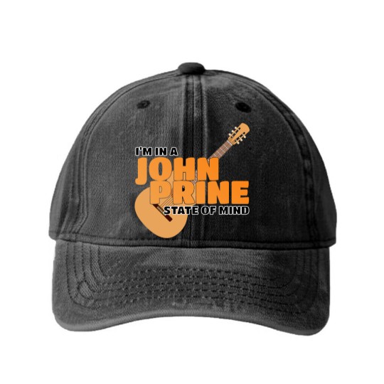 Discover I Am In A John Prine State Of Mind - John Prine - Washed Denim Baseball Caps
