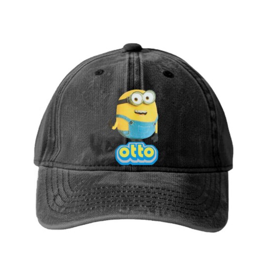 Discover Otto Washed Denim Baseball Caps, Minion Despicable Me Washed Denim Baseball Caps, Minions Road The Rise Of Gru Washed Denim Baseball Caps