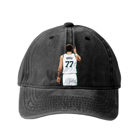 Discover Luka Doncic Washed Denim Baseball Caps