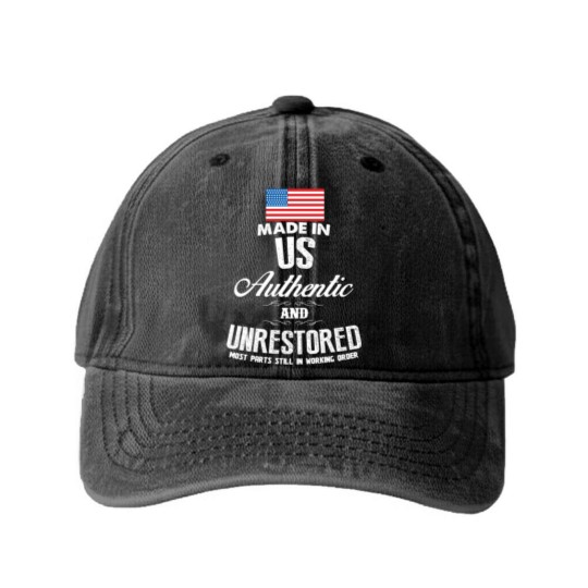 Discover USA - Made in US most parts still in working ord Washed Denim Baseball Caps