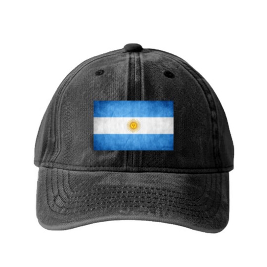 Discover Flag of Argentina Washed Denim Baseball Caps