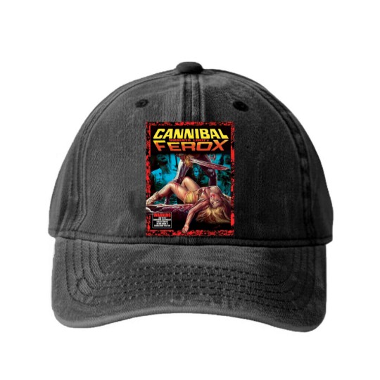 Discover Cannibal Ferox Classic Washed Denim Baseball Caps