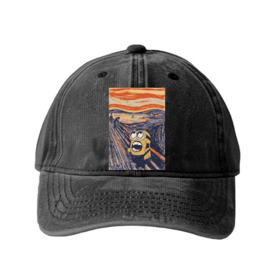 Discover the screaming minion edvard munch - Minions Parody - Washed Denim Baseball Caps