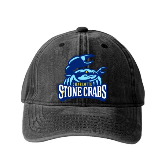 Discover Charlotte Stone Crabs Washed Denim Baseball Caps