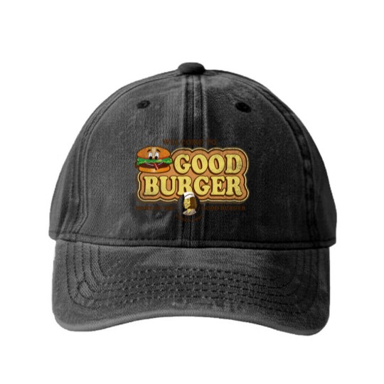 Discover Welcome to Good Burger Worn Out - Good Burger Movie - Washed Denim Baseball Caps