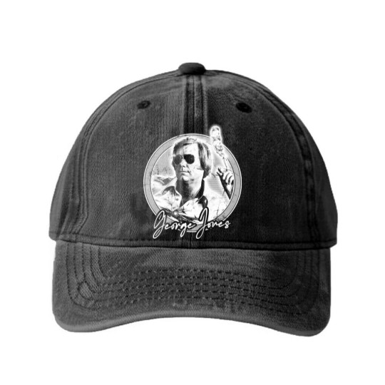 Discover George Jones / Retro Style Fan Design - George Jones - Washed Denim Baseball Caps