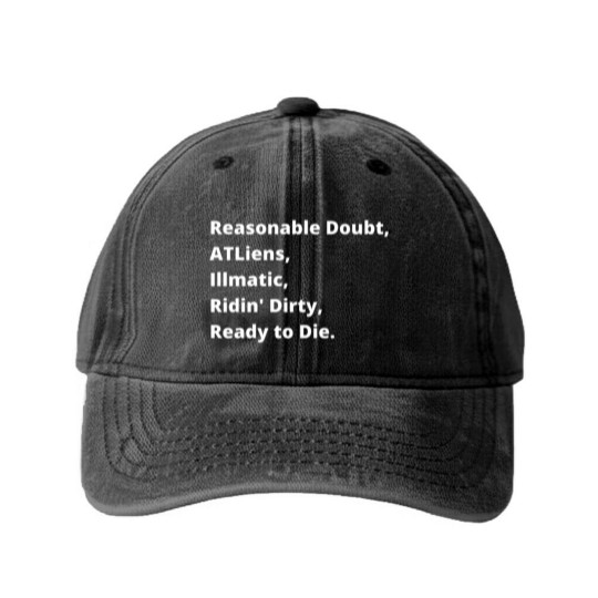 Discover Best Album List Washed Denim Baseball Caps - 90s Vintage Clothing - Washed Denim Baseball Caps