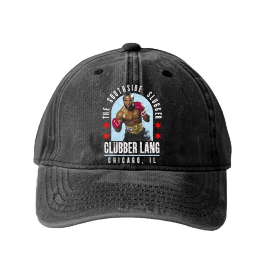 Discover Clubber Lang: The Southside Slugger (Distressed) - Clubber Lang - Washed Denim Baseball Caps