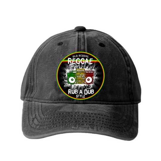 Discover Reggae Rub A Dub Washed Denim Baseball Caps