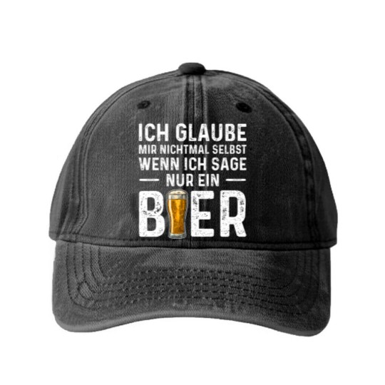 Discover Ich Glaube Mir Nichtmal Selbst Wenn Ich Sage Nur Washed Denim Baseball Caps
