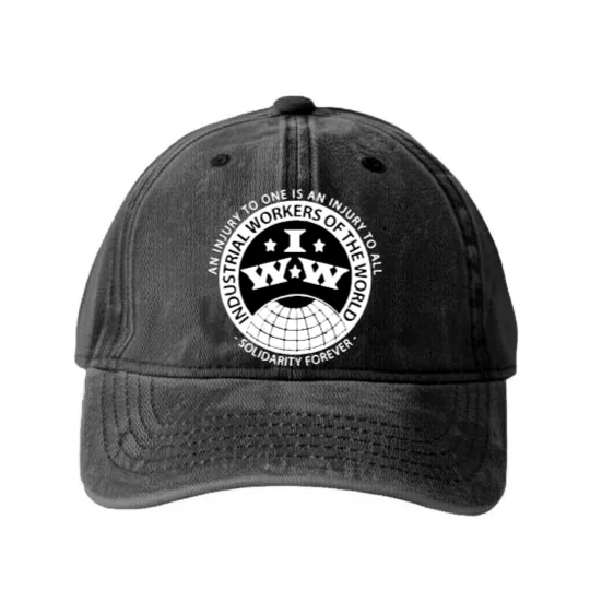 Discover Industrial Workers - Anarchist - Washed Denim Baseball Caps