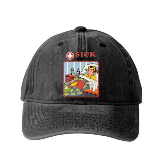 Discover Sick of your Sh*t - Funny - Washed Denim Baseball Caps