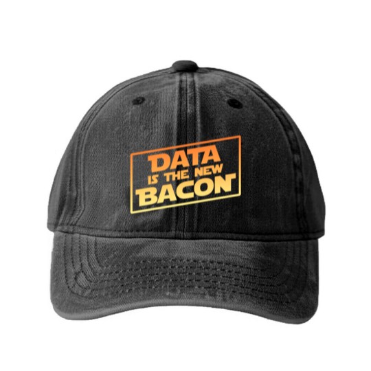 Discover Data Is The New Bacon Washed Denim Baseball Caps