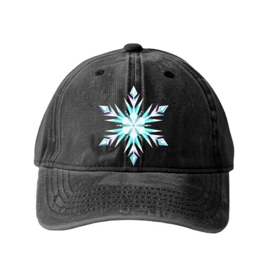 Discover Signature Snowflake II - Snowflake - Washed Denim Baseball Caps