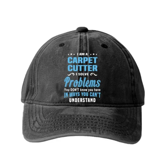 Discover Carpet Cutter Washed Denim Baseball Caps