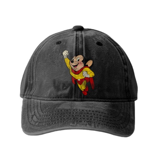 Discover MIGHTY MOUSE - Vintage - Robzilla - Washed Denim Baseball Caps