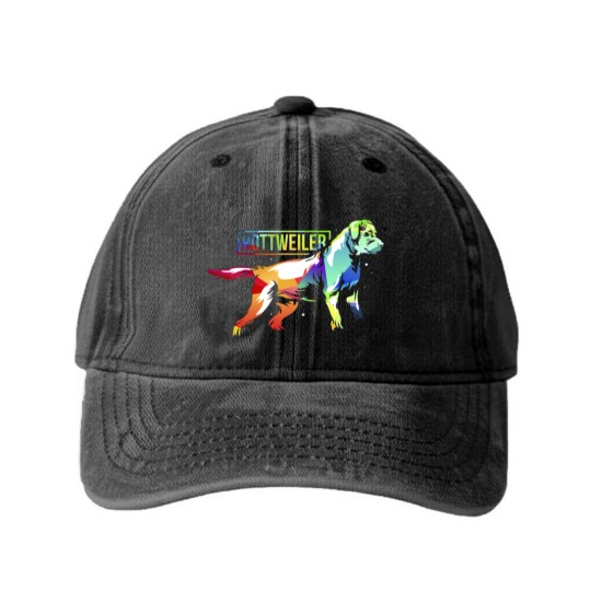 Discover Shepherd dog Rottweiler breeder Washed Denim Baseball Caps