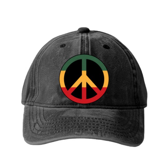 Discover reggae peace Washed Denim Baseball Caps