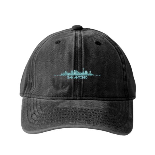 Discover San Antonio Skyline - San Antonio Skyline - Washed Denim Baseball Caps
