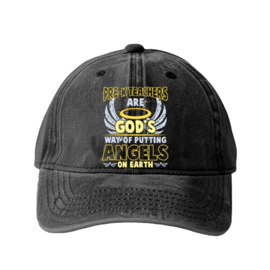 Discover Kindergarten Teaching Pre-K Teacher Washed Denim Baseball Caps