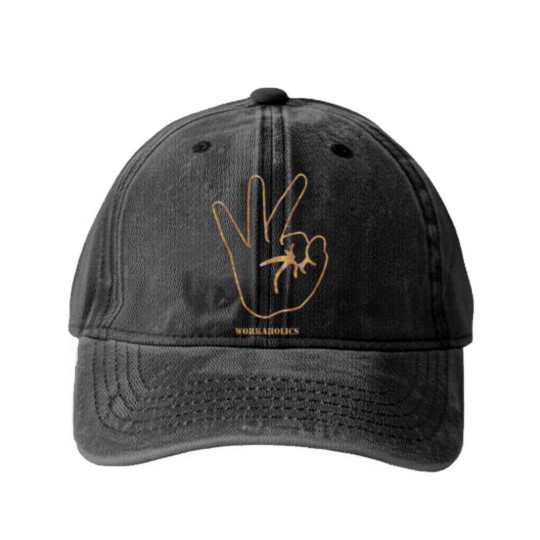 Discover workaholics Washed Denim Baseball Caps