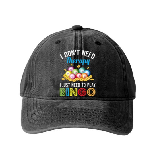 Discover I Just Need To Play Bingo Washed Denim Baseball Caps