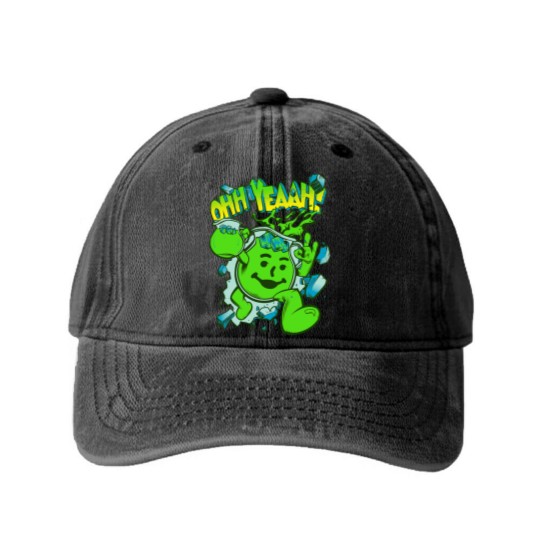 Discover OHH YEAH! Kool Aid Lime Classic Washed Denim Baseball Caps